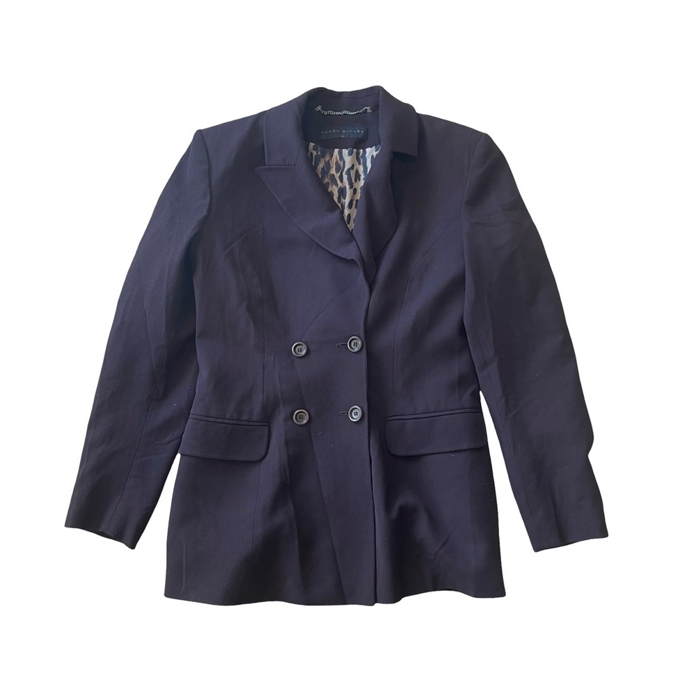 Karen Millen Wool Blend Brown Double-Breasted Blazer